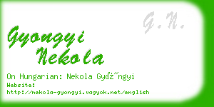 gyongyi nekola business card